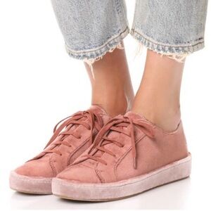 Joie Daryl Mauve Pink Velvet Sneaker Size EU 36 1/2
